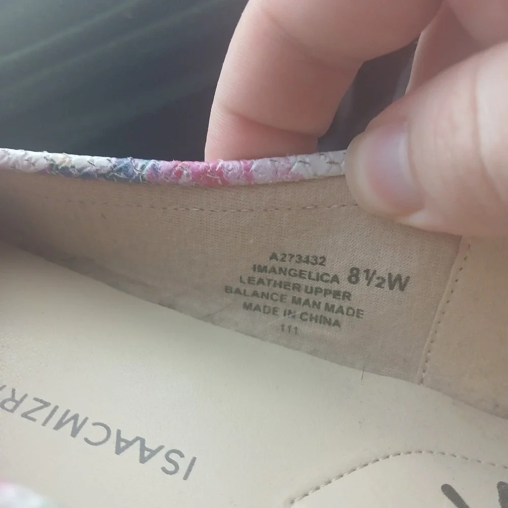 Isaac Mizrahi Live Imangelica Loafers 8.5W Multicolor Floral Leather Flats